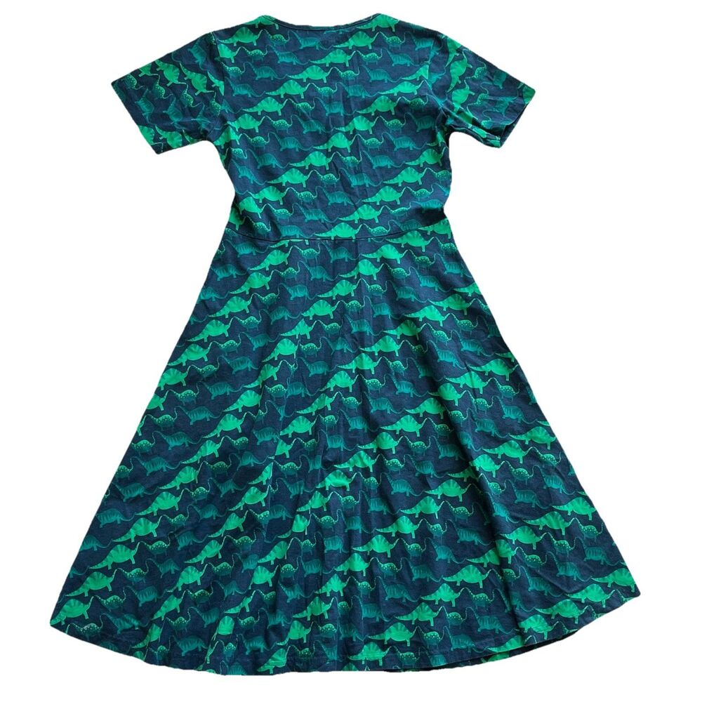 Svaha Dress XS Dinosaur Print Stegosaurus 100% Cotton Pullover Pockets STEAM - Picture 8 of 12